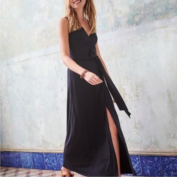 Boden Marcia Sleeveless Wrap Stretch Jersey Knit Maxi Dress Size 10 EUC - Picture 2 of 8